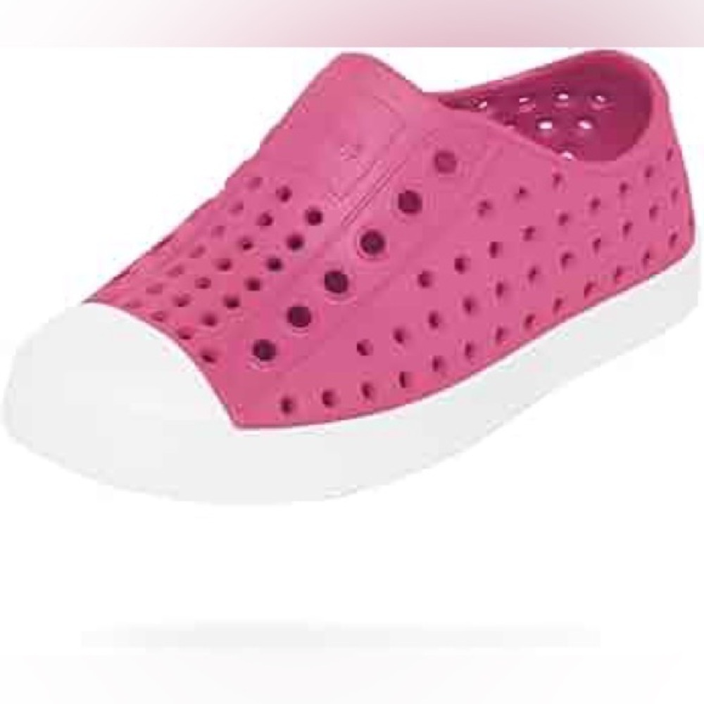 NATIVES Jefferson Slip Ons Girls Lightweight Shoes Hollywood Pink & White